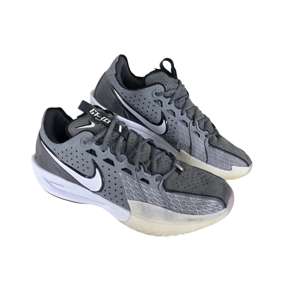 Nike Air Zoom GT Cut 3 Hustle Grey Sail Basketball Shoes Mens 12 Womens 13.5